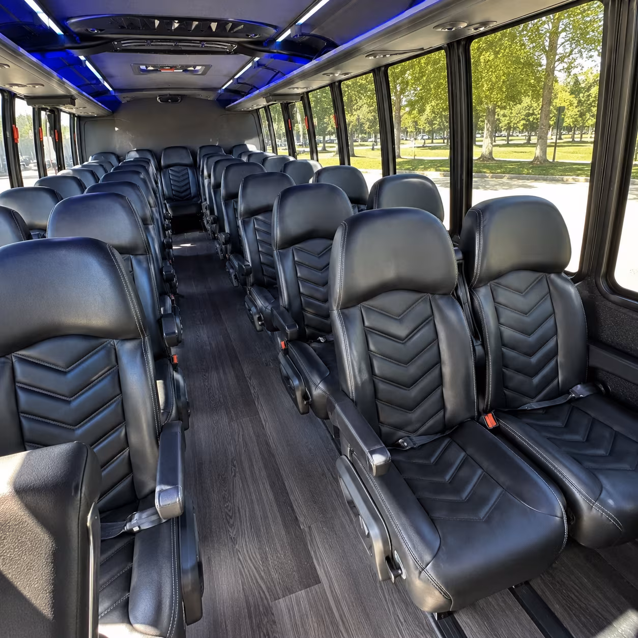 santa clarita 25 passenger minibus inside