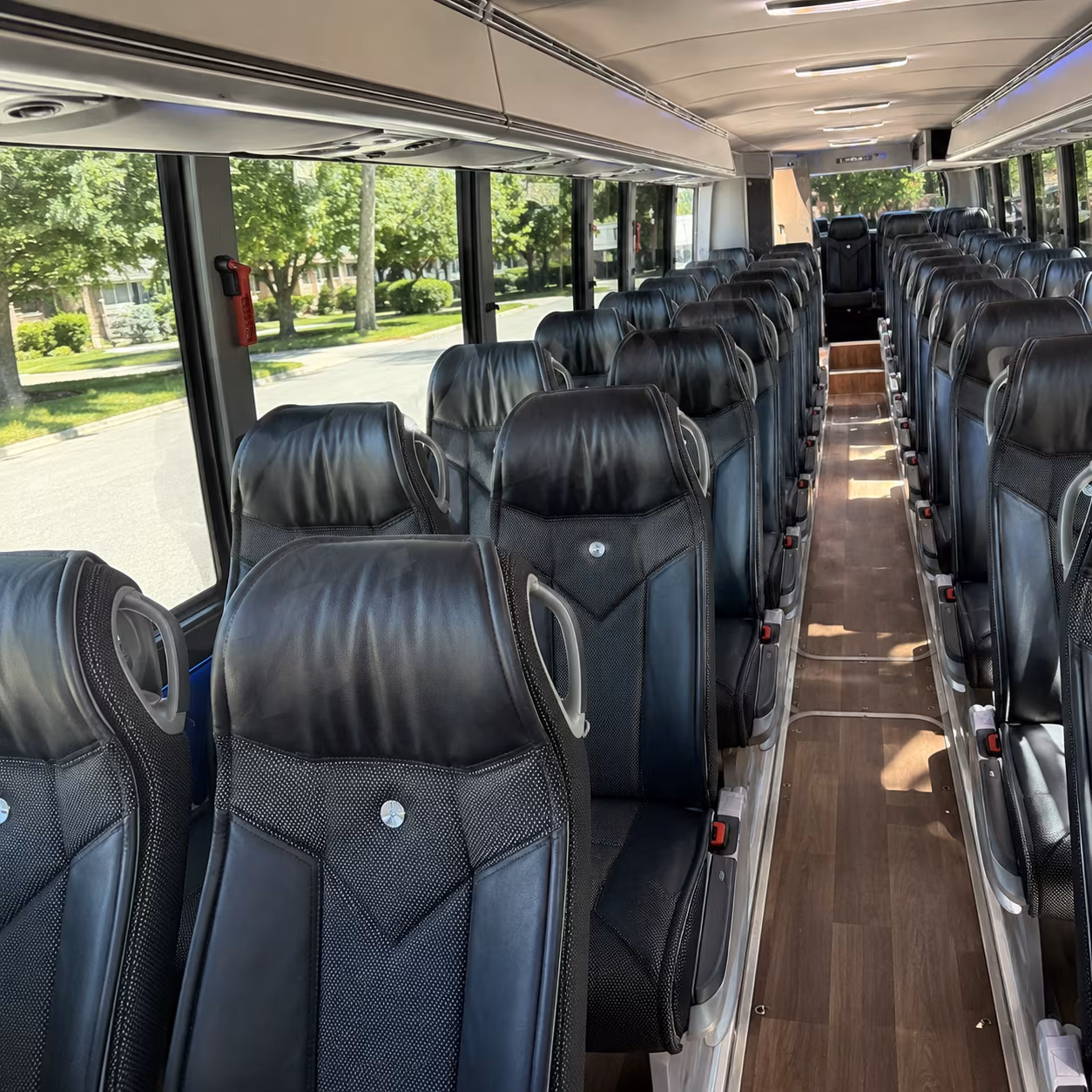 santa clarita 40 passenger charter bus inside