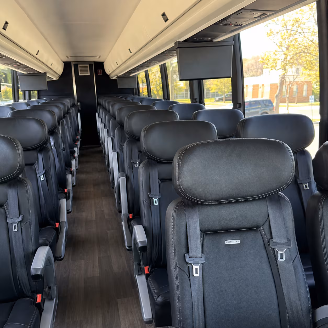 santa clarita 45 passenger charter bus inside