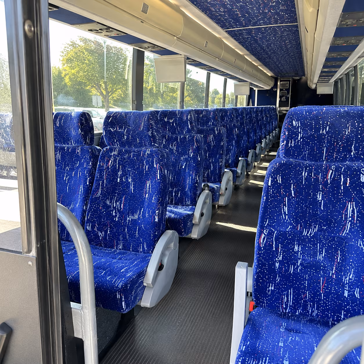 santa clarita 50 passenger charter bus inside