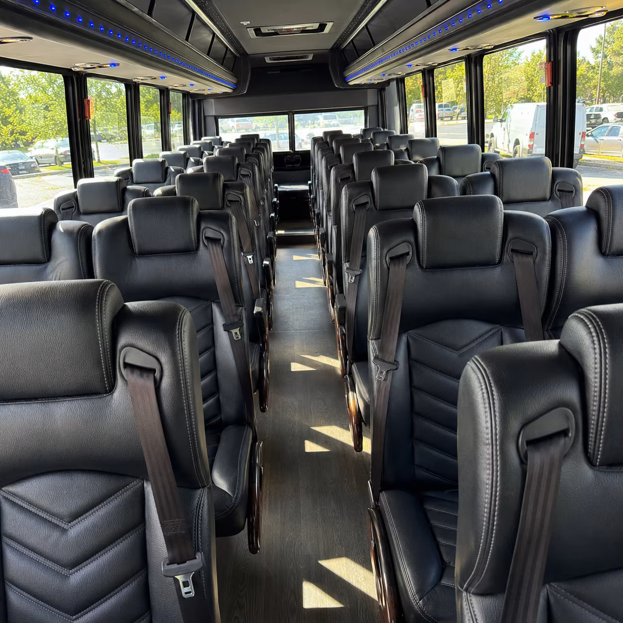 santa clarita sporting event transportation onboard seating